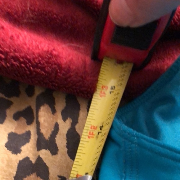 Lululemon Athletica large V-neck tank top turquoise built in bra mesh detail - Picture 8 of 14